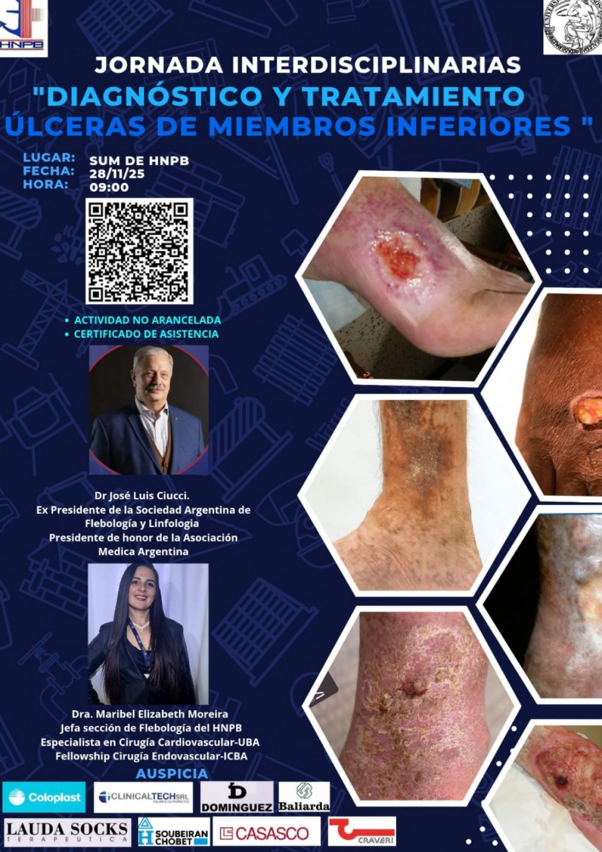 Jornada interdisciplinaria en el HNPB sobre diagnóstico y tratamiento de úlceras en miembros inferiores