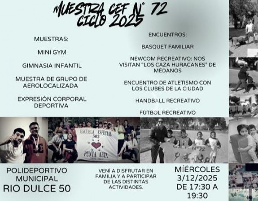 Cierre del ciclo 2025 del CEF Nº 72