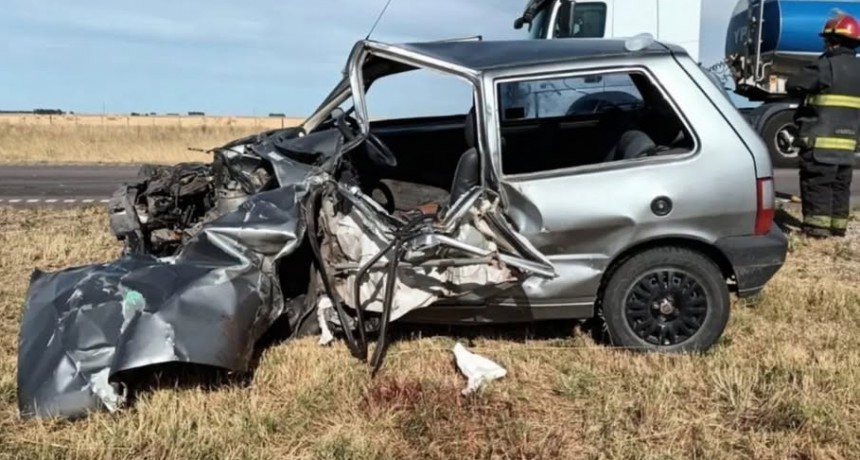 Fuerte choque en la ruta nacional 33, cerca de Tornquist